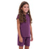 Girls summer pajama set Purple t-shirt +shorts